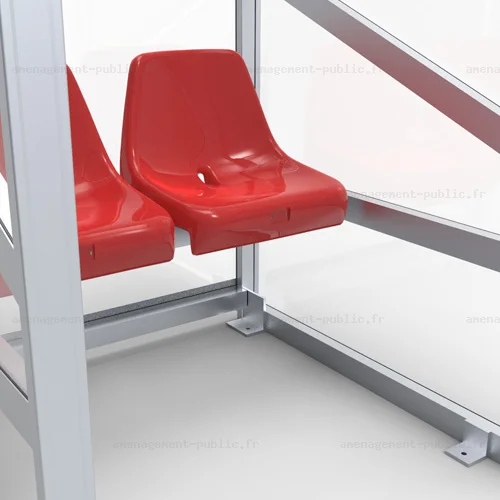 Abri de touche monobloc 2 sièges baquet 